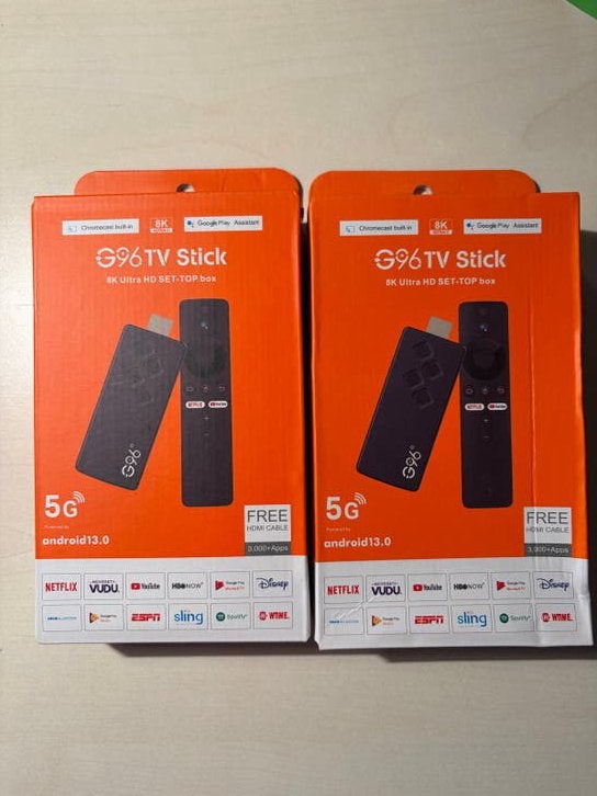 G96 TV Stick 8K Ultra HD Android 13.0 (2 stuks), Audio, Tv en Foto, Mediaspelers, Ophalen of Verzenden, Nieuw, HDMI, Zonder harde schijf