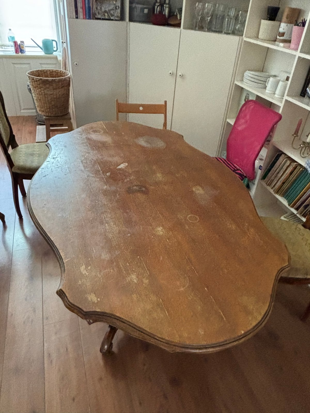 Antieke eettafel met 2 stoelen - Opknapper, Antiek en Kunst, Ophalen