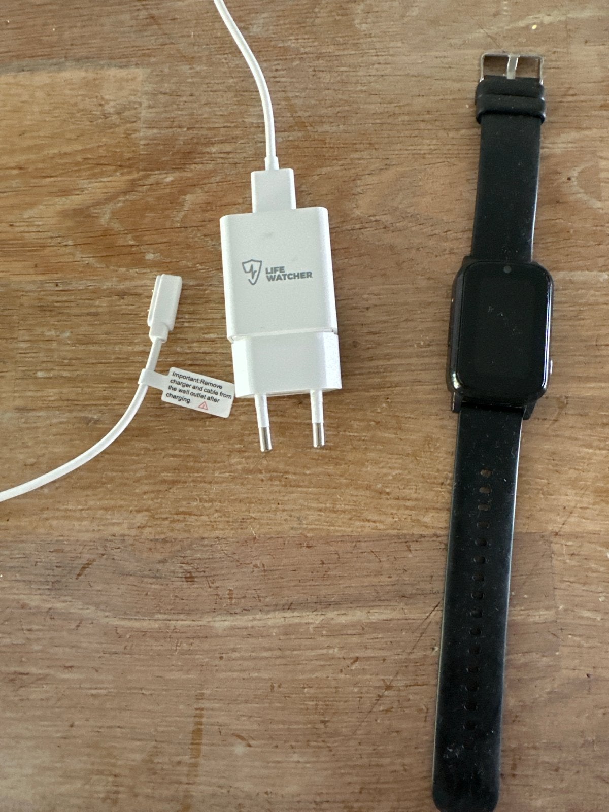 Life Watcher Smartwatch met Oplader - Zwart, Ophalen of Verzenden, Gebruikt, Zwart