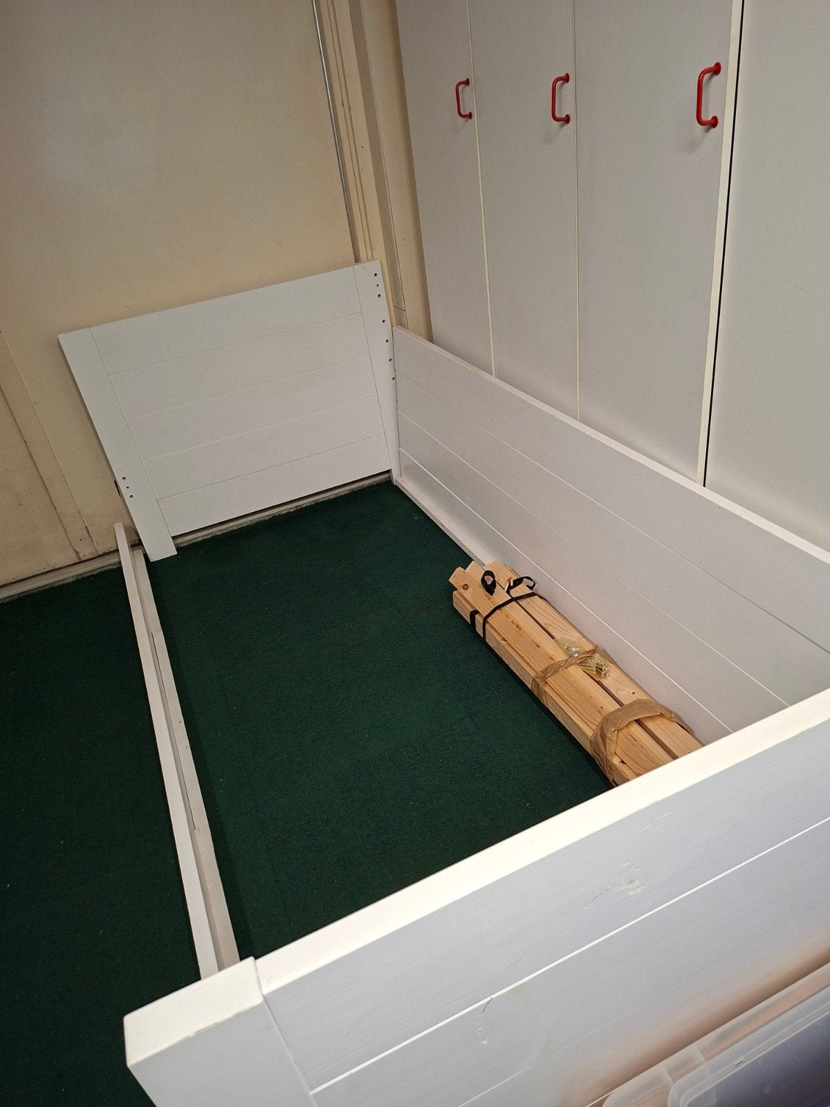 bedframe wit - 90x200 cm, Ophalen, Gebruikt, 90 cm, Eenpersoons