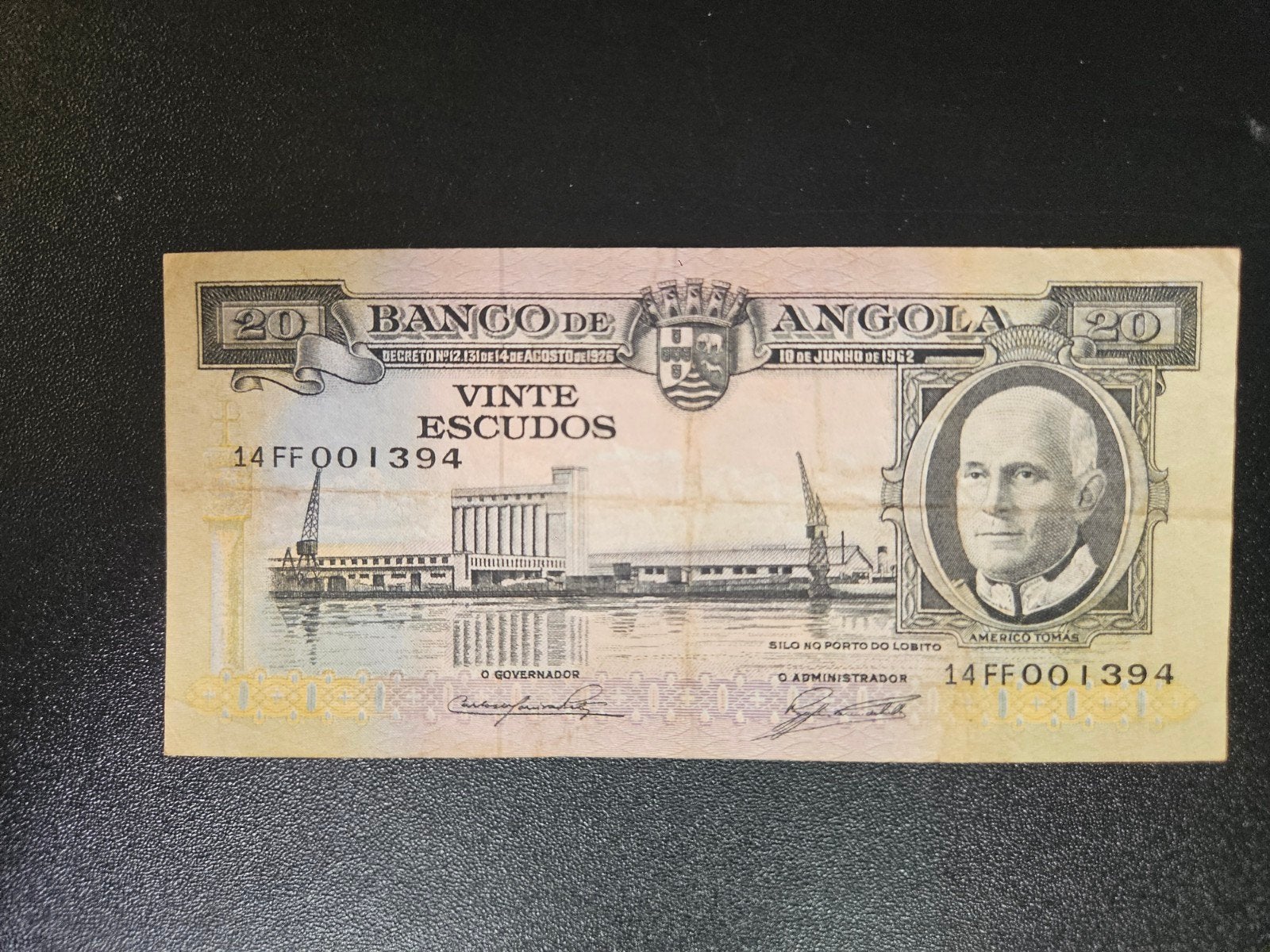 Angola pick 92 1962, Postzegels en Munten, Bankbiljetten | Afrika, Ophalen of Verzenden, Overige landen, Los biljet