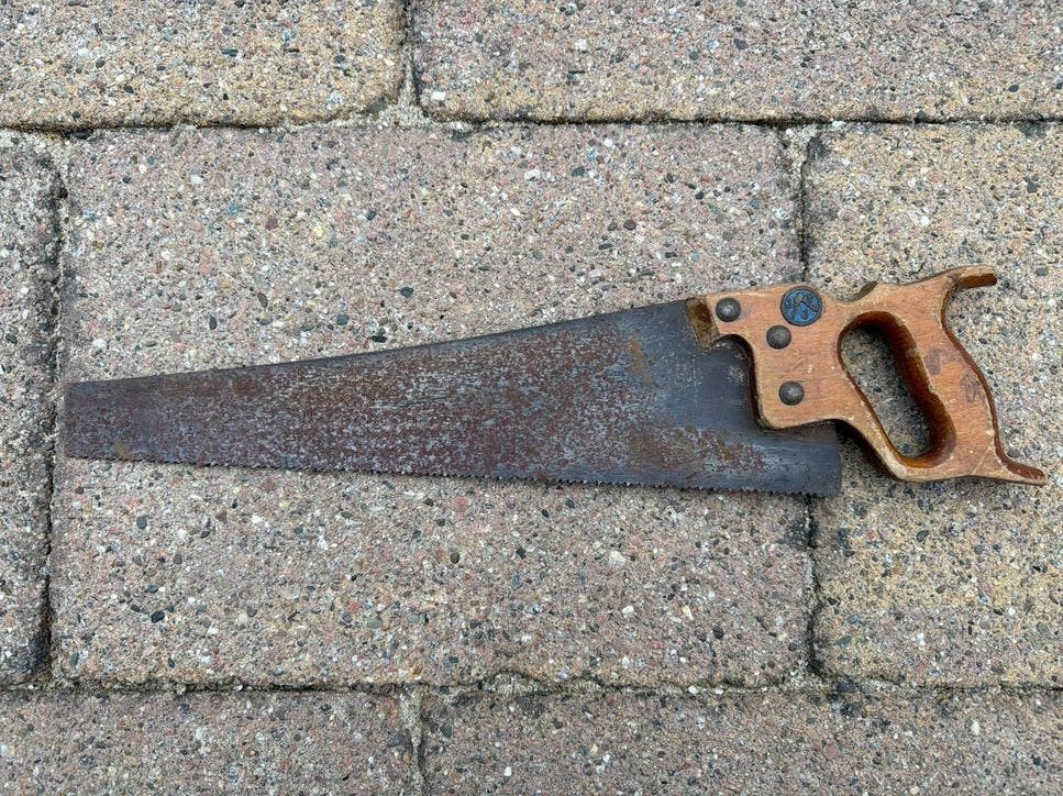 Antieke Henry Disston handzaag - Merk Joeker, 40cm, Ophalen of Verzenden