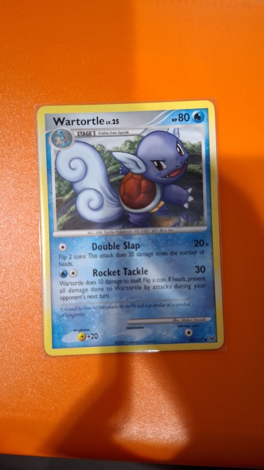 Wartortle, Pokemon, 65/127, platinum, Verzenden, Zo goed als nieuw, Losse kaart, Foil