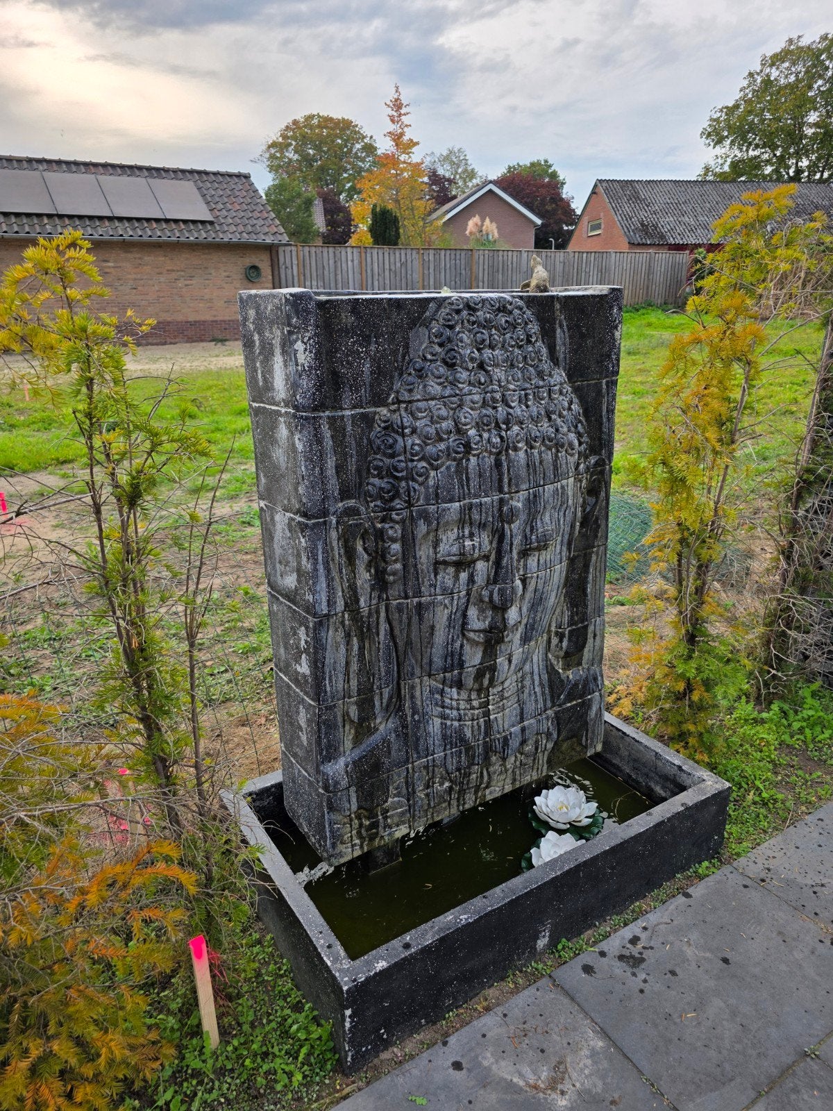 Boeddha fontein 140cm hoog, Tuin en Terras, Ophalen, Gebruikt, Fontein