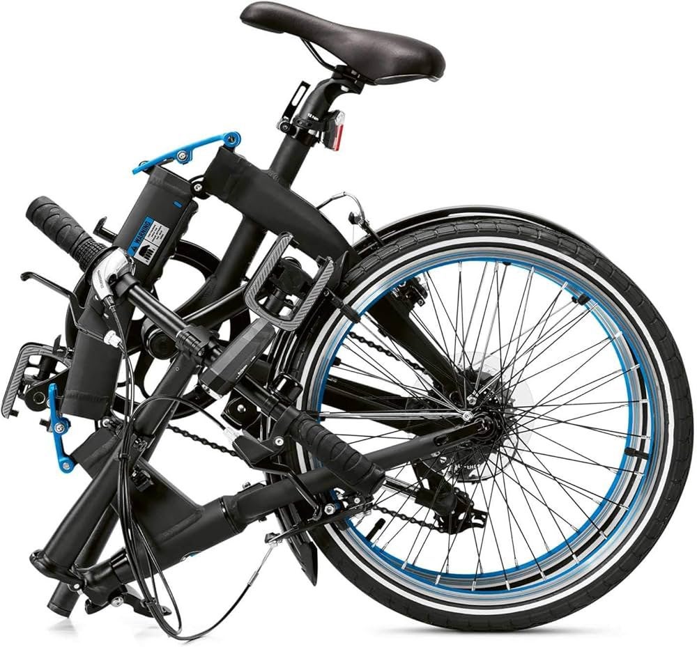 BMW Originele Vouwfiets – Zwart/Blauw – Compact, Ready to go, Ophalen of Verzenden, Zo goed als nieuw, 20 inch of meer, Versnellingen