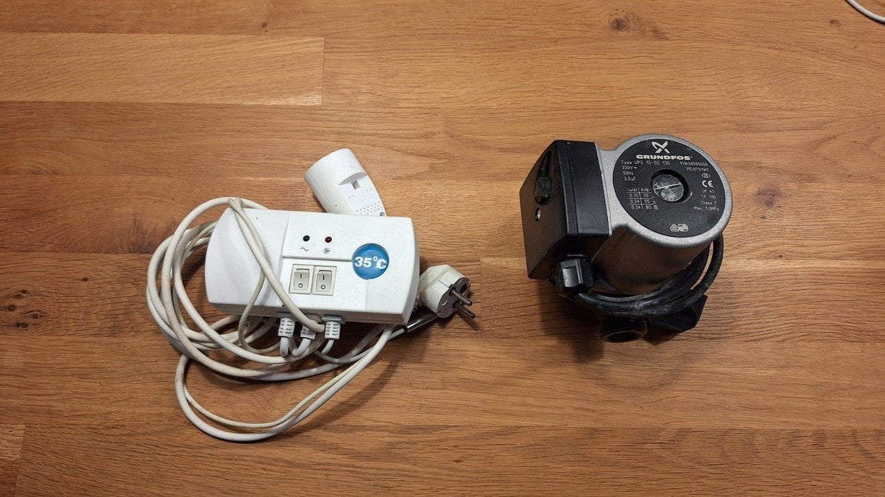 Grundfos vloerverwarmingspomp met pompschakelaar, Minder dan 30 cm, Overige typen, Minder dan 60 cm, Ophalen of Verzenden