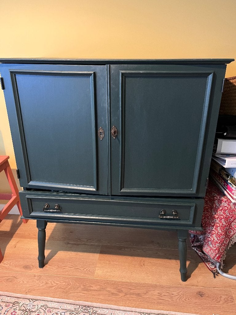 Groene vintage kast – handgeschilderd (chalk paint), Ophalen