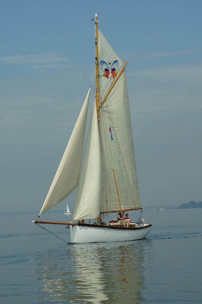 Grootzeil en kluiver van Gaffel getuigd schip OLD Gaffer, Watersport en Boten, Zeilen en Zeiltoebehoren, Ophalen of Verzenden