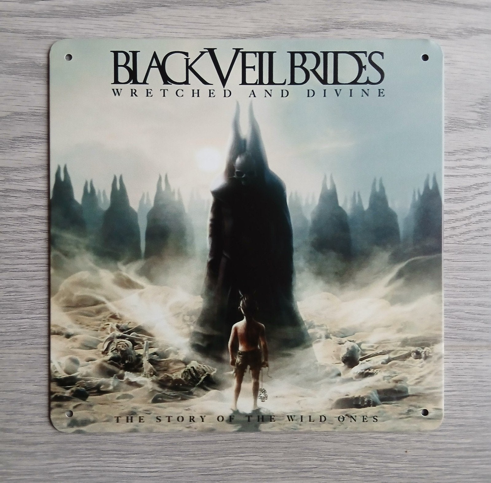 Black Veil Brides Wretched And Divine 20x20 cm Reclamebord, Ophalen of Verzenden, Nieuw, Poster, Artwork of Schilderij
