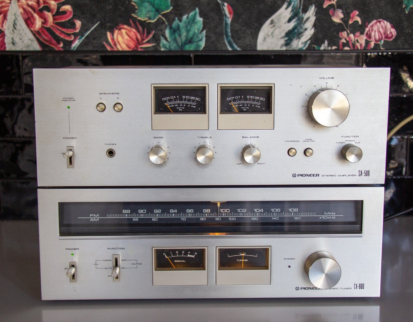 Pioneer SA-506 versterker + Pioneer TX-606 tuner, Gebruikt, Tuner of Radio, Pioneer, Losse componenten