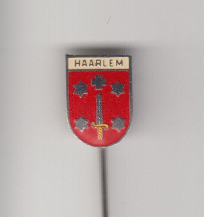 Haarlem Stadswapen speldje, Verzamelen, Speldjes, Pins en Buttons, Gebruikt, Niet vindbaar, Niet vindbaar, Speldje of Pin