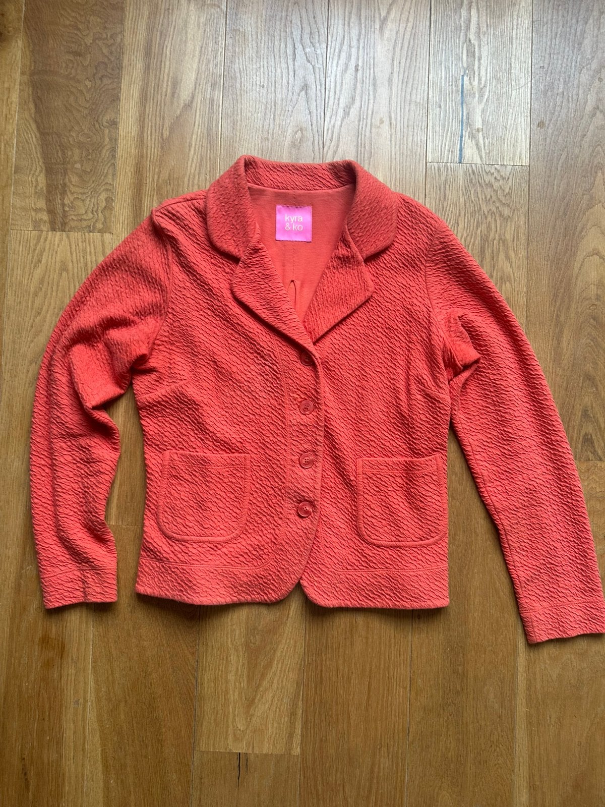 Koraaloranje blazer van kyra & ko, Ophalen of Verzenden, Zo goed als nieuw, Maat 46/48 (XL) of groter, Oranje