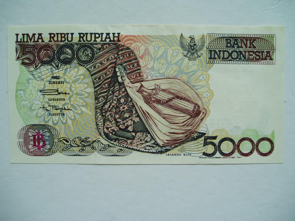 36. Indonesia, 5.000 rupiah 1992(1997) VF Sasando Trapestry., Postzegels en Munten, Bankbiljetten | Azië, Verzenden, Zuidoost-Azië