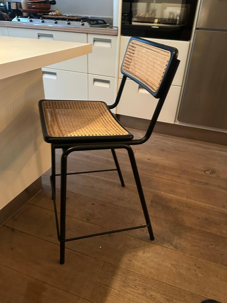 Jort counter krukken - set van 3, Huis en Inrichting, Barkrukken, Ophalen, Gebruikt, Met voetsteun, 60 tot 90 cm