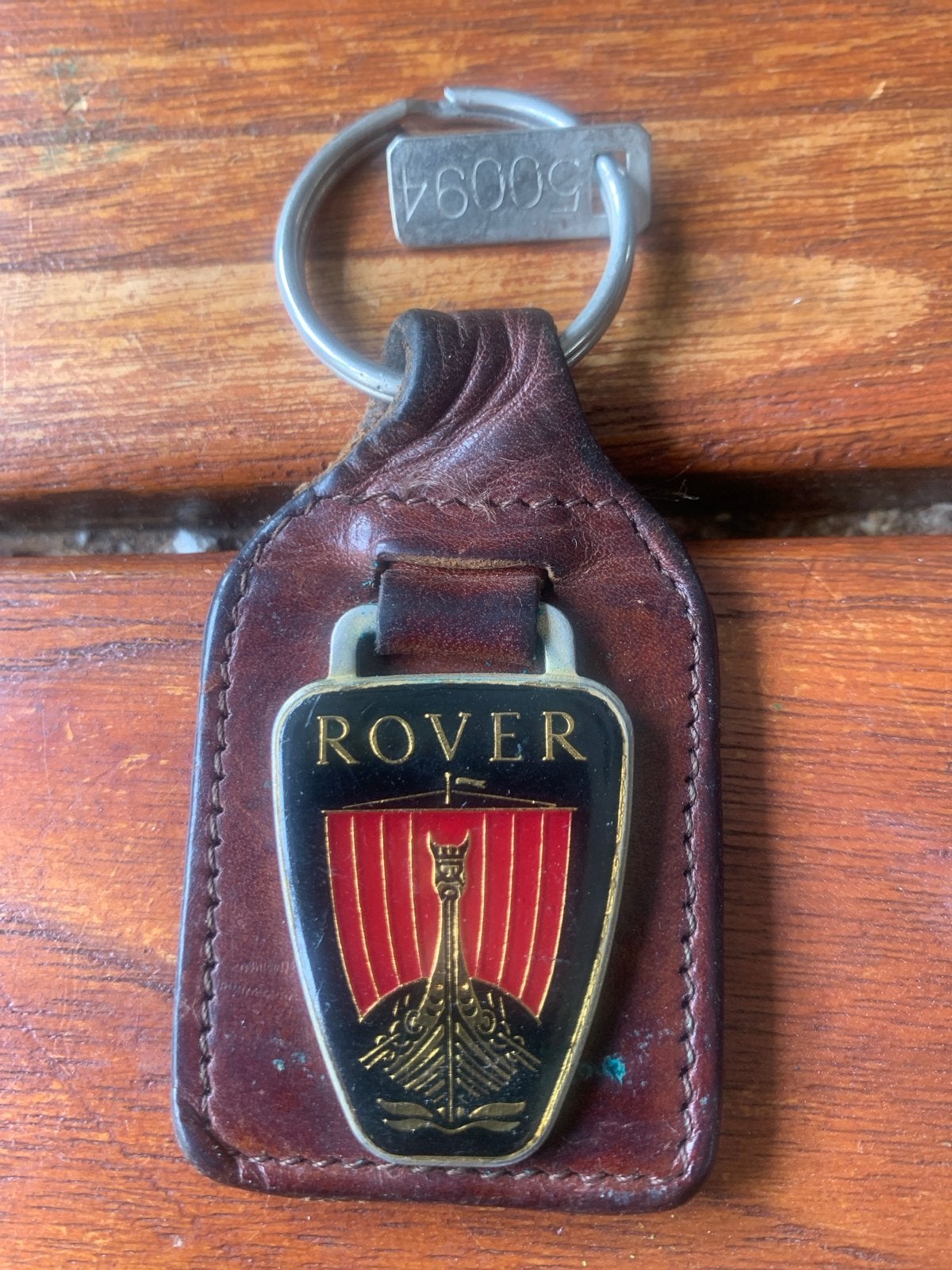 Sleutelhanger Rover automerk leer gebruikt, Ophalen of Verzenden, Gebruikt, Merk