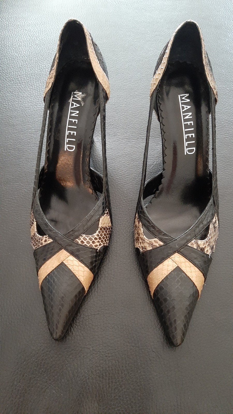 Manfield croco leren pumps maat 37 nieuw., Pumps, Overige kleuren, Nieuw, Ophalen of Verzenden