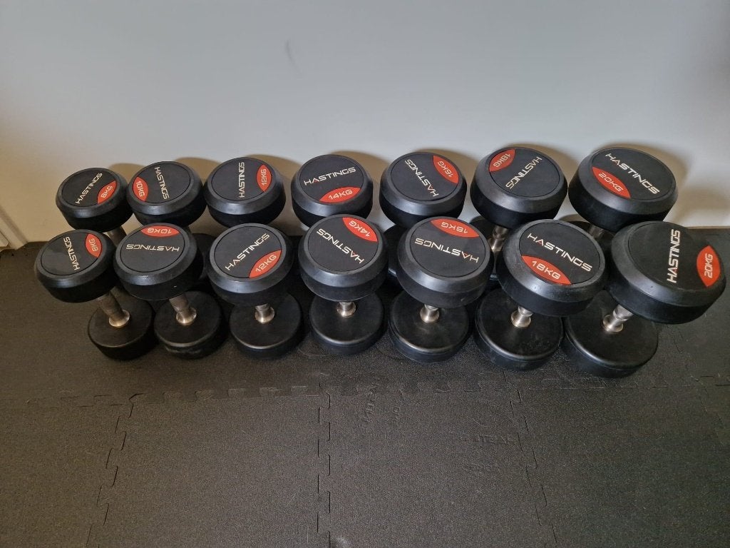 Hastings Dumbbell Set - 8kg t/m 20kg (zo goed als nieuw), Ophalen, Zo goed als nieuw, Armen, Dumbbell