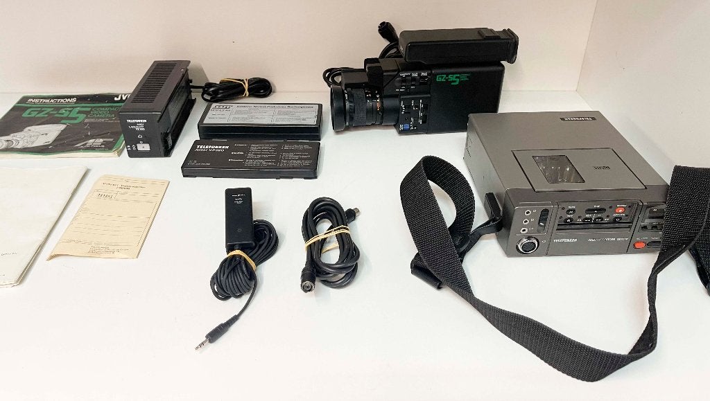 Vintage JVC GZ-S5E camera + TELEFONKEN 1900M Video Recorder, N, N, N, Camera