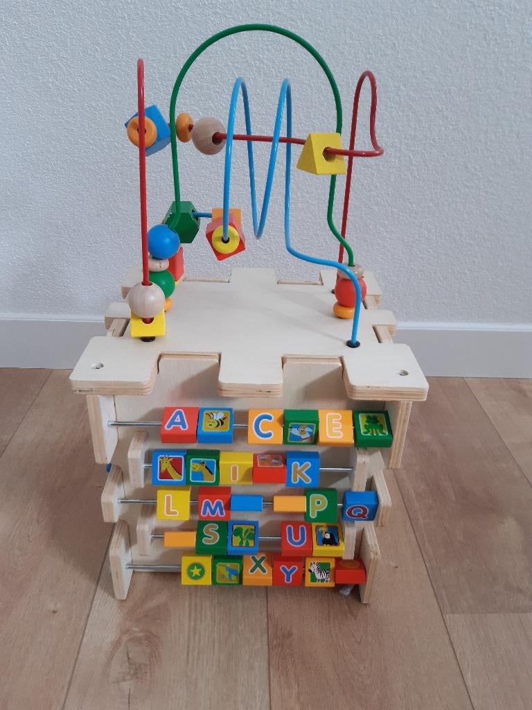 Houten activiteiten kubus baby, Ophalen, Zo goed als nieuw, Overige typen