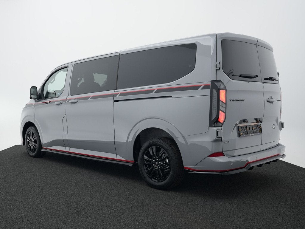 Ford Transit Custom 320 2.5 PHEV L2H1 Grey Platinum DC | 360, Auto's, Bestelauto's, Automatische klimaatregeling, Zwart, 4 cilinders