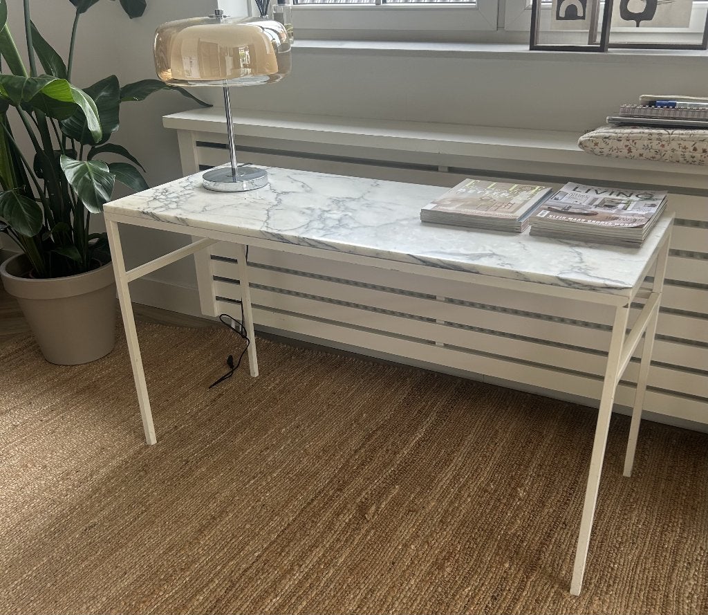 side tabel | bureautje met marmeren blad, Huis en Inrichting, Tafels | Sidetables, Ophalen, Overige materialen, Gebruikt, 100 tot 150 cm