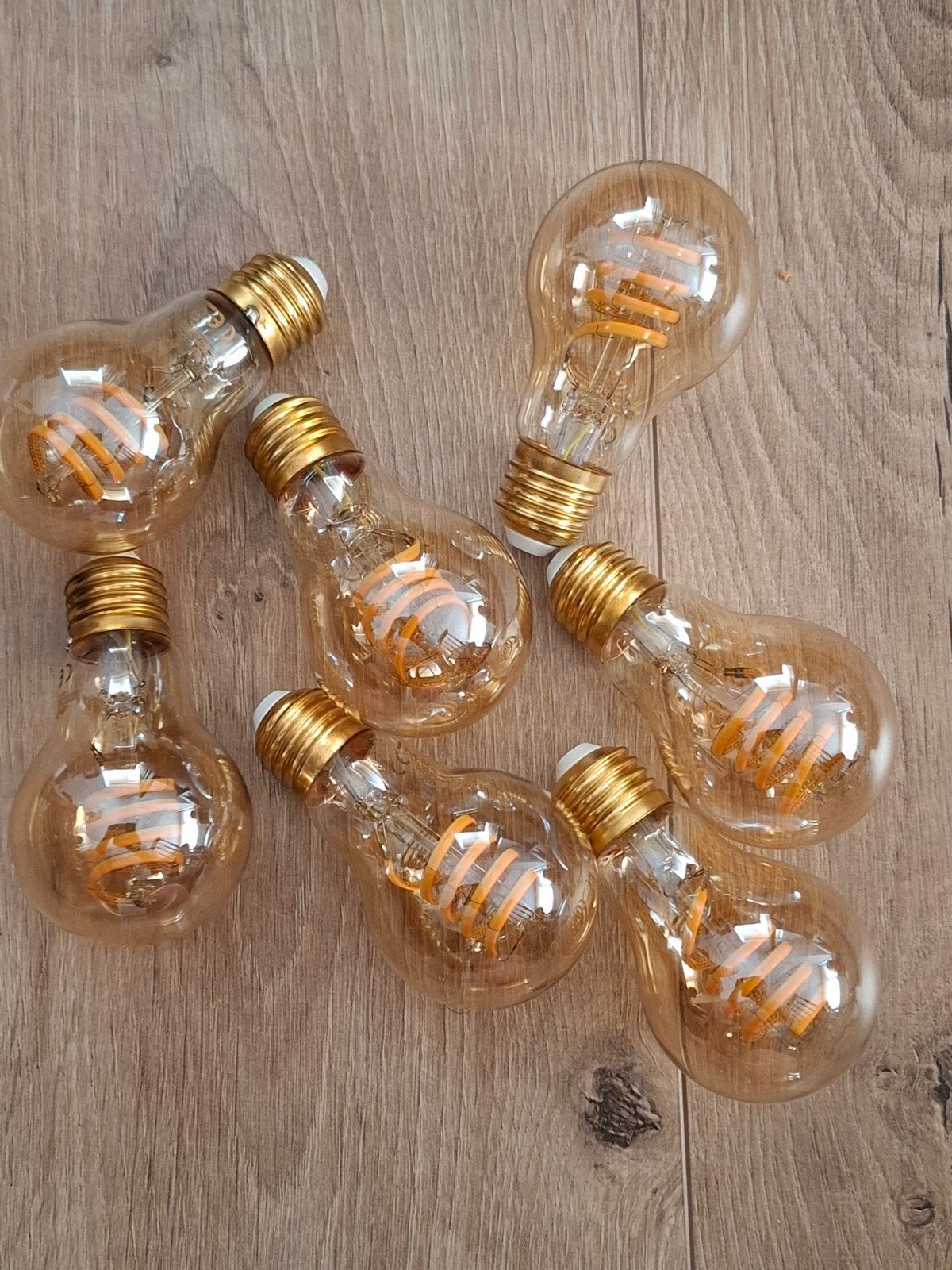 8x Philips Hue Icasa filament lampen met spiraal, Smart home compatibel, Zo goed als nieuw, Glas, Vintage