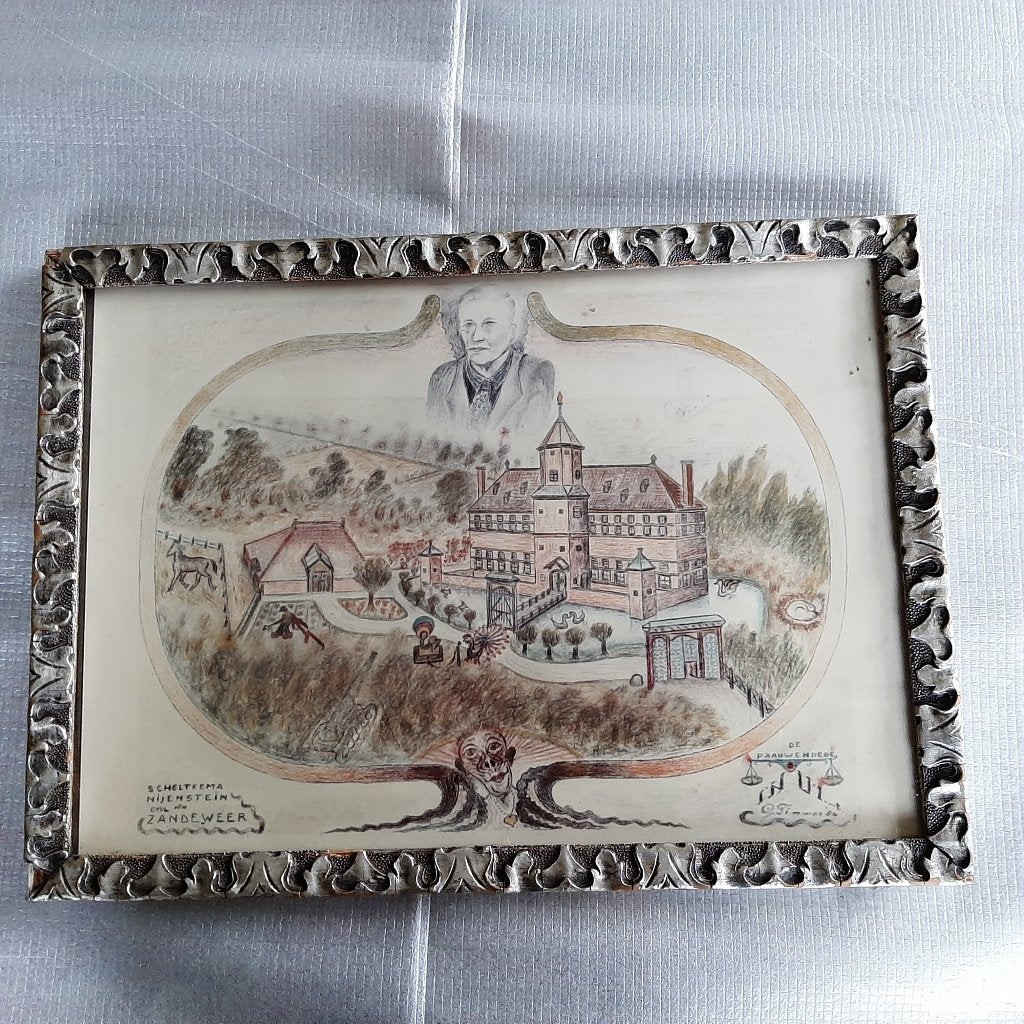 Tekening borg Scheltkema Nijenstein te Zandeweer, Ophalen