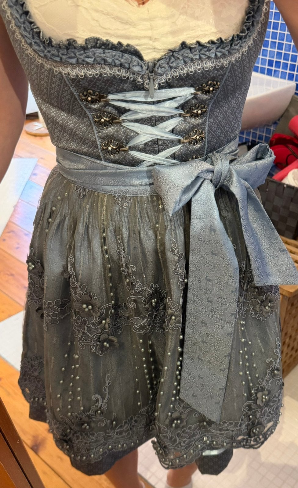 Dirndl kruger blauw, Kleding | Dames, Blauw, Ophalen of Verzenden, Maat 34 (XS) of kleiner, Gedragen