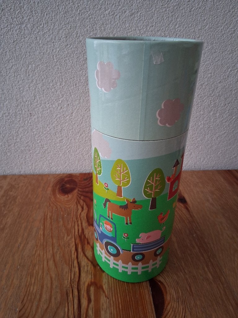 Boerderijpuzzel in koker (30 stukken), Ophalen of Verzenden, 10 tot 50 stukjes, Zo goed als nieuw