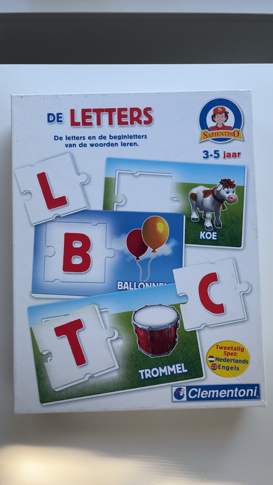 Clementoni De Letters Puzzel - Nederlands & Engels, Ophalen of Verzenden, Gebruikt, Puzzelen