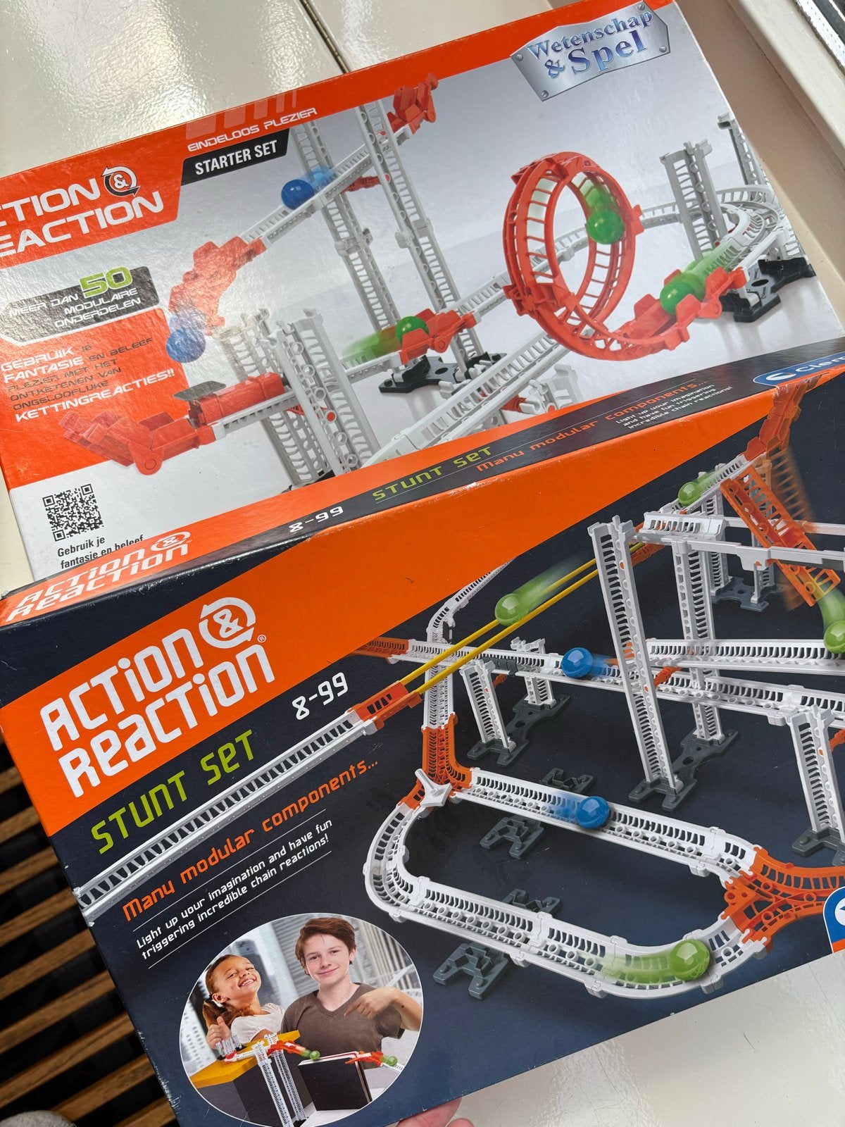 Clementoni Action Reaction Starter & Stunt Set Knikkerbaan, Ophalen, Zo goed als nieuw, Bouwen