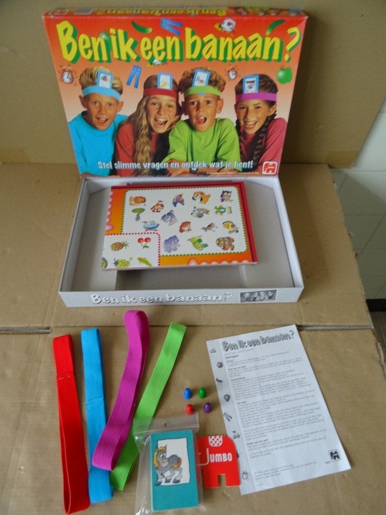 Jumbo spel Ben ik een banaan? Stel slimme vragen 1995, Jumbo, Onbekend, Ophalen of Verzenden, Vijf spelers of meer