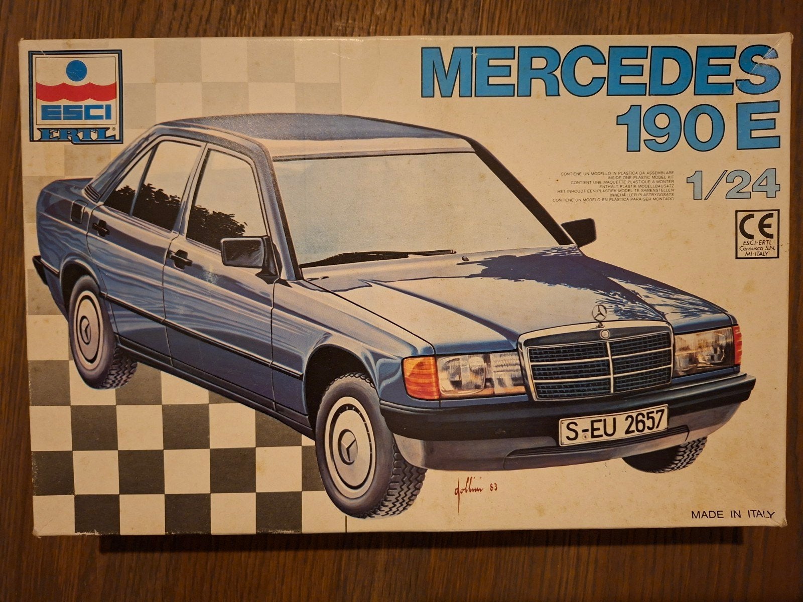 esci bouwdoos 1/24 Mercedes 190 E, Ophalen of Verzenden, Groter dan 1:32, Auto