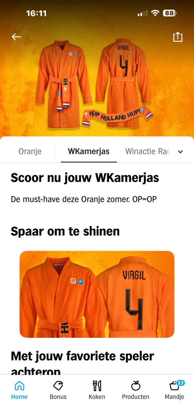 AH WKAMERJAS VOLLE SPAARKAART, Albert Heijn, Ophalen