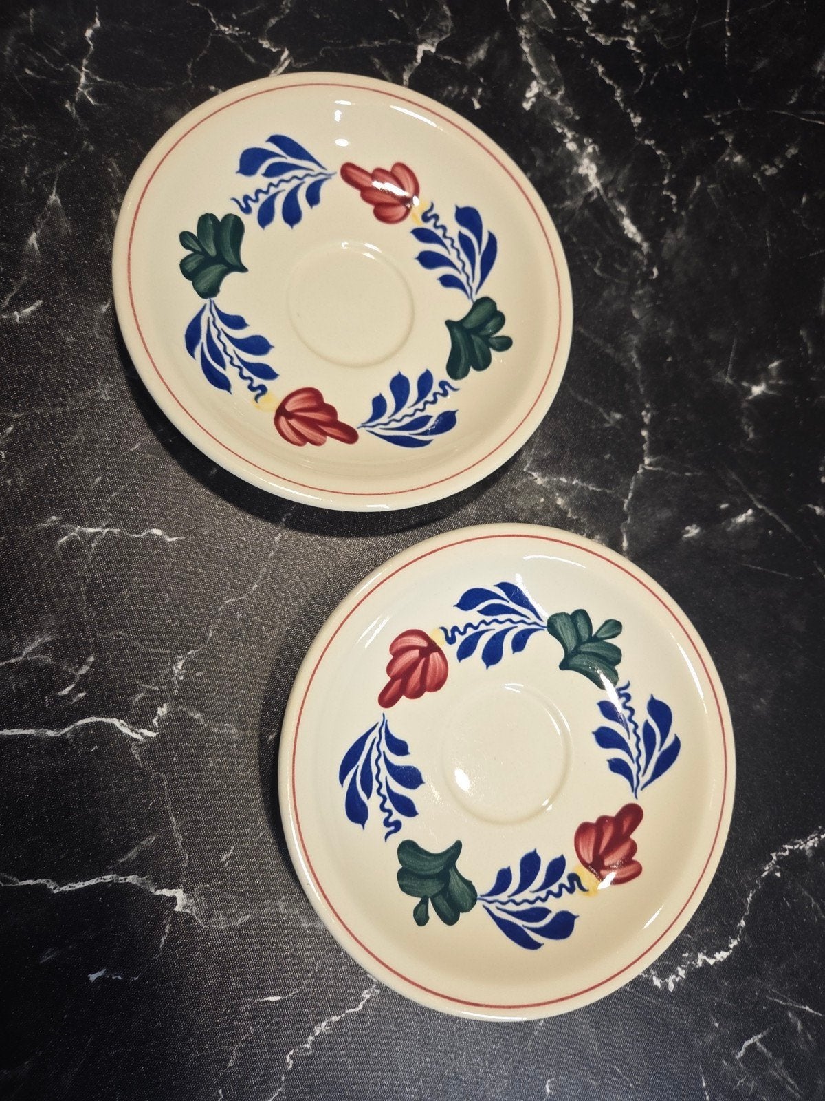 Set van 2 Delfts Blauw onderzetters/schotels, Ophalen