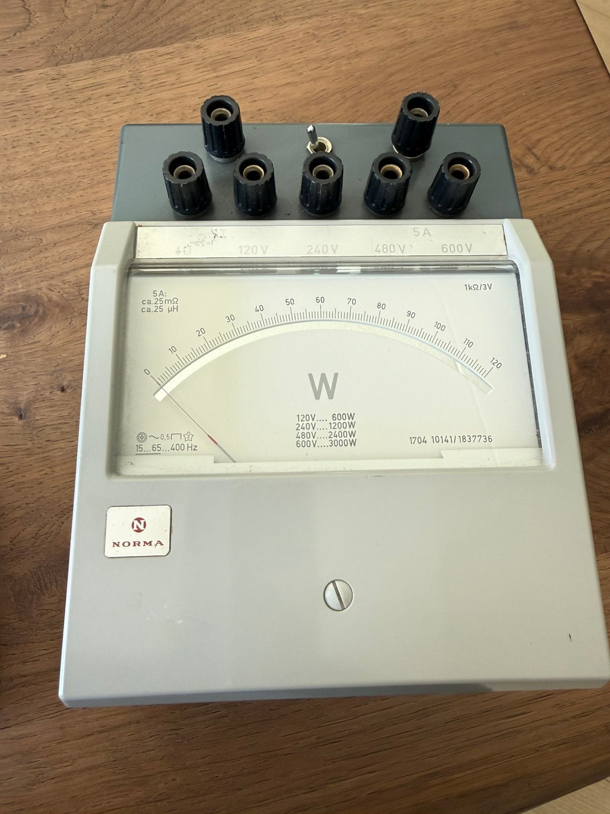 Vintage Norma Analoge Wattmeter / Vermogensmeter (Type 1704), Ophalen of Verzenden, Zo goed als nieuw