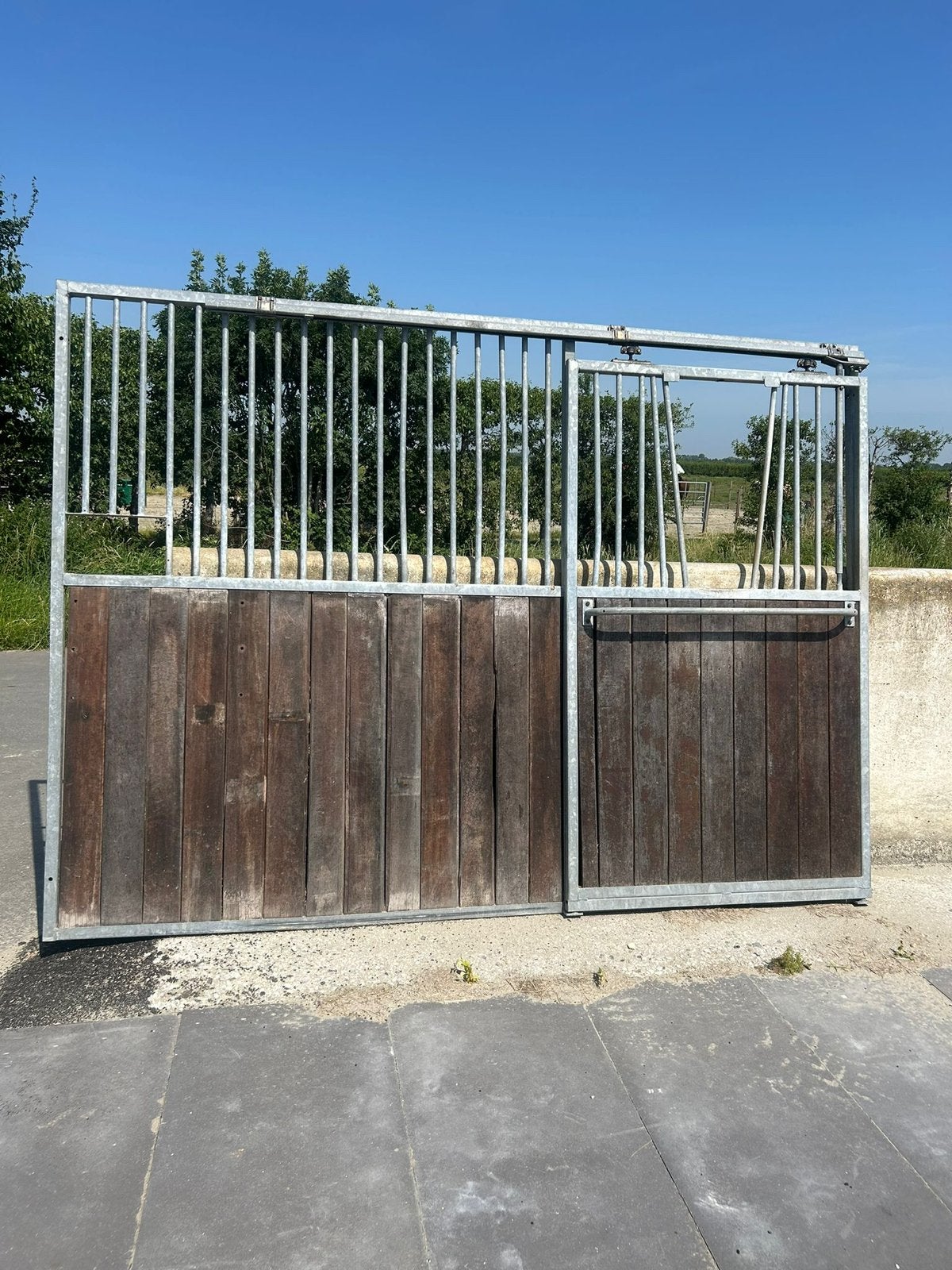 Voorwand stalwand 3m, Stalling, 1 paard of pony