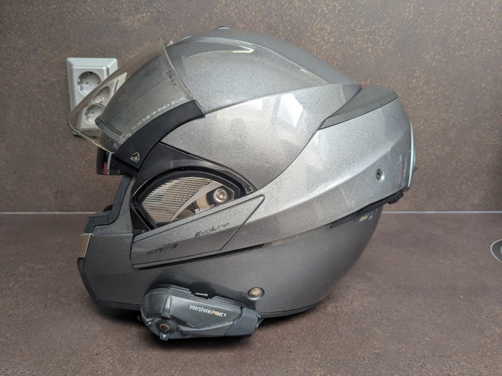 Shark Evo-Line motorhelm met Interphone F5MC, Motoren, Overige typen, Dames, Shark, Ophalen of Verzenden