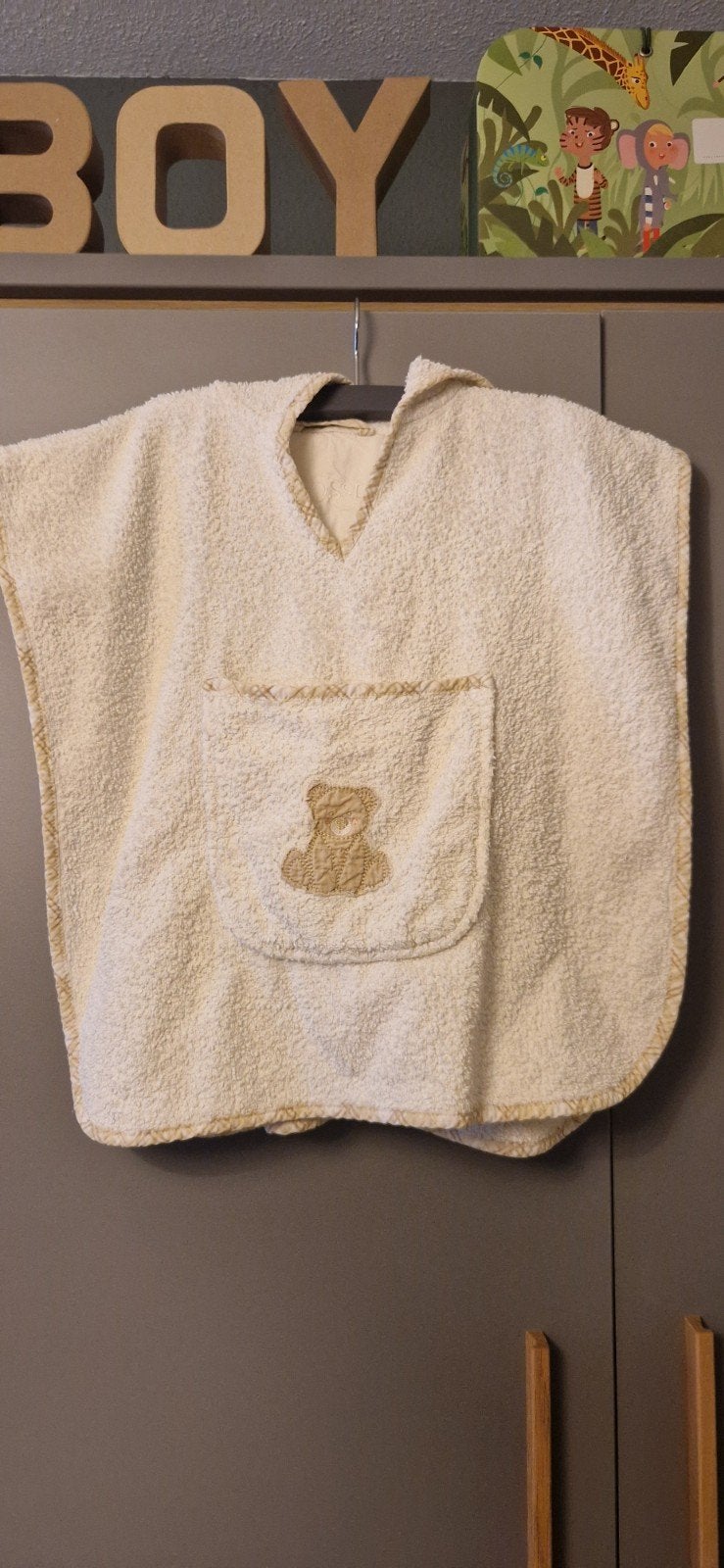 Badcape merk Vossen, Ophalen, Zo goed als nieuw, Zwart
