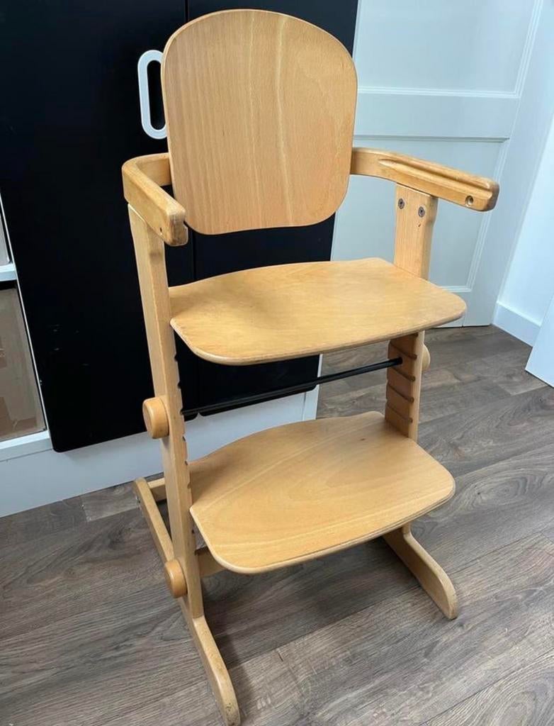 Geuther Meegroeistoel - Houten Kinderstoel, Ophalen, Gebruikt, Meegroeistoel, Aanschuifbaar