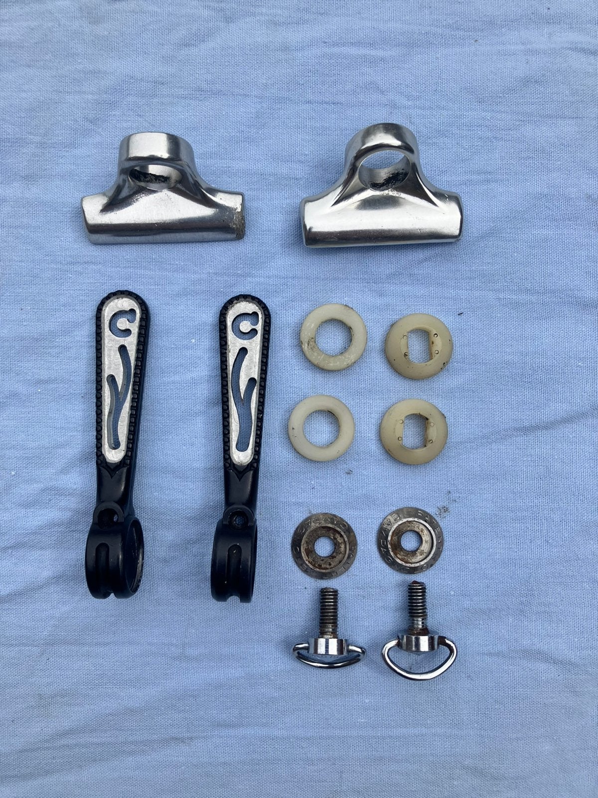 Campagnolo Record shifters, Chesini cutout, Fietsen en Brommers, Fietsonderdelen, Verzenden, Zo goed als nieuw
