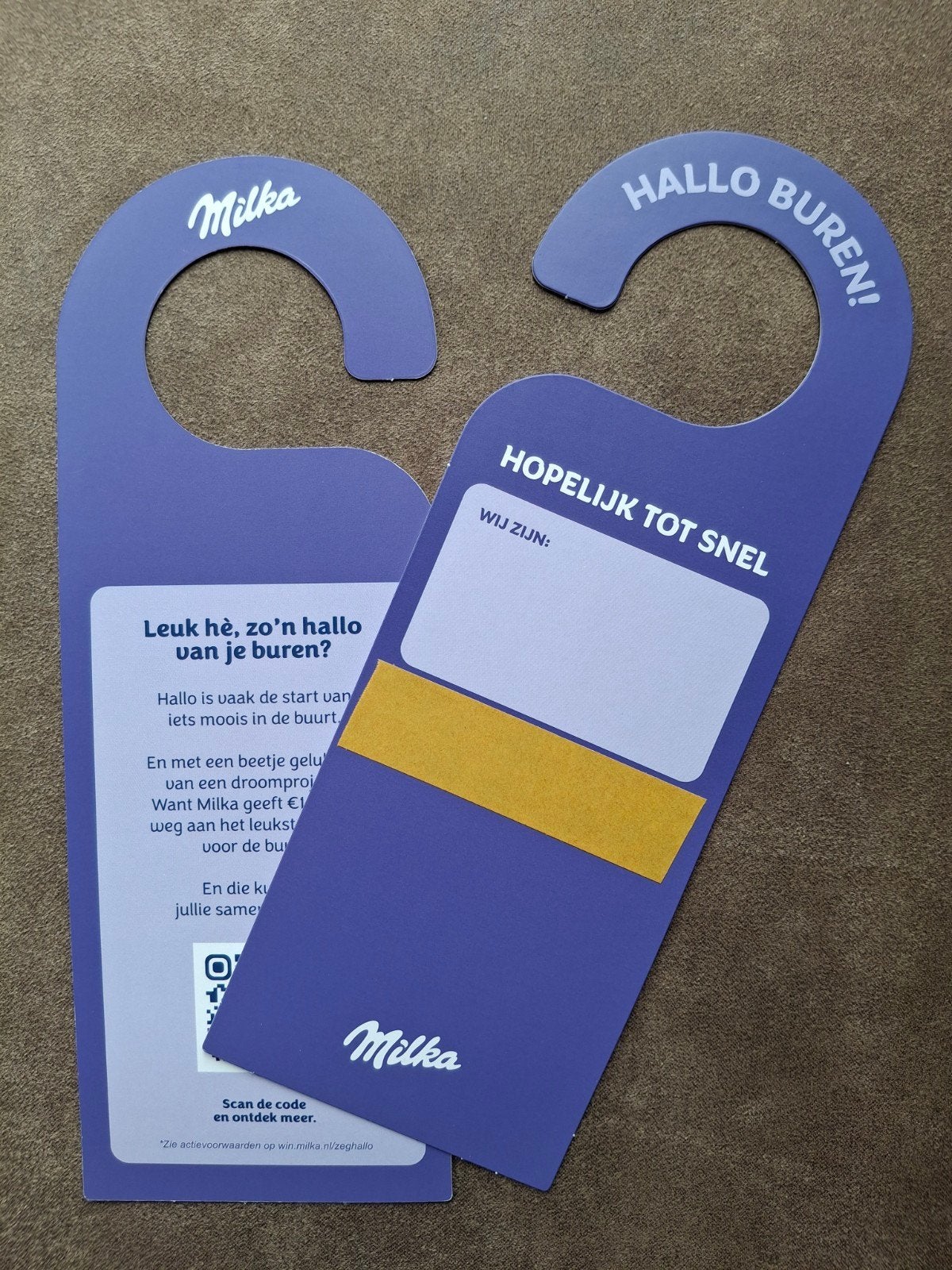 Milka deurhangers  ,Nieuw!! Gratis op te halen!, Ophalen, Nieuw