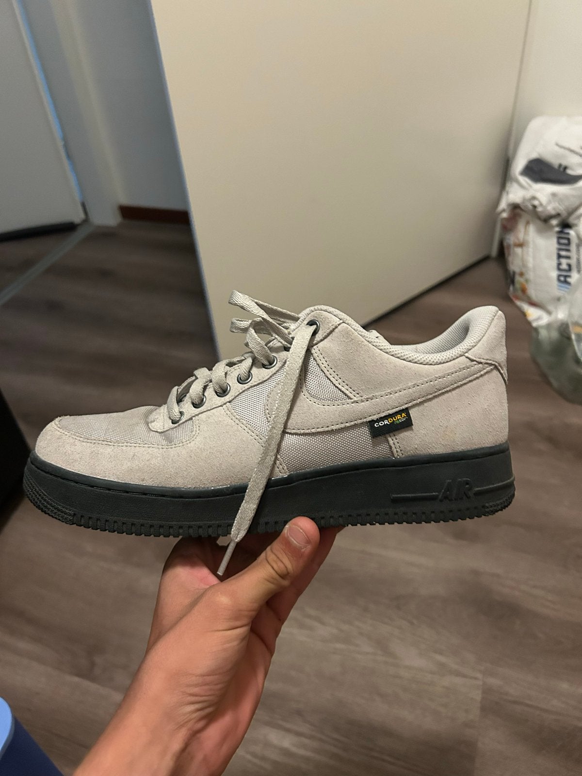 Nike Air Force 1 Low Cordura - Grijs/Zwart, Ophalen, Overige kleuren, Sneakers of Gympen, Gedragen