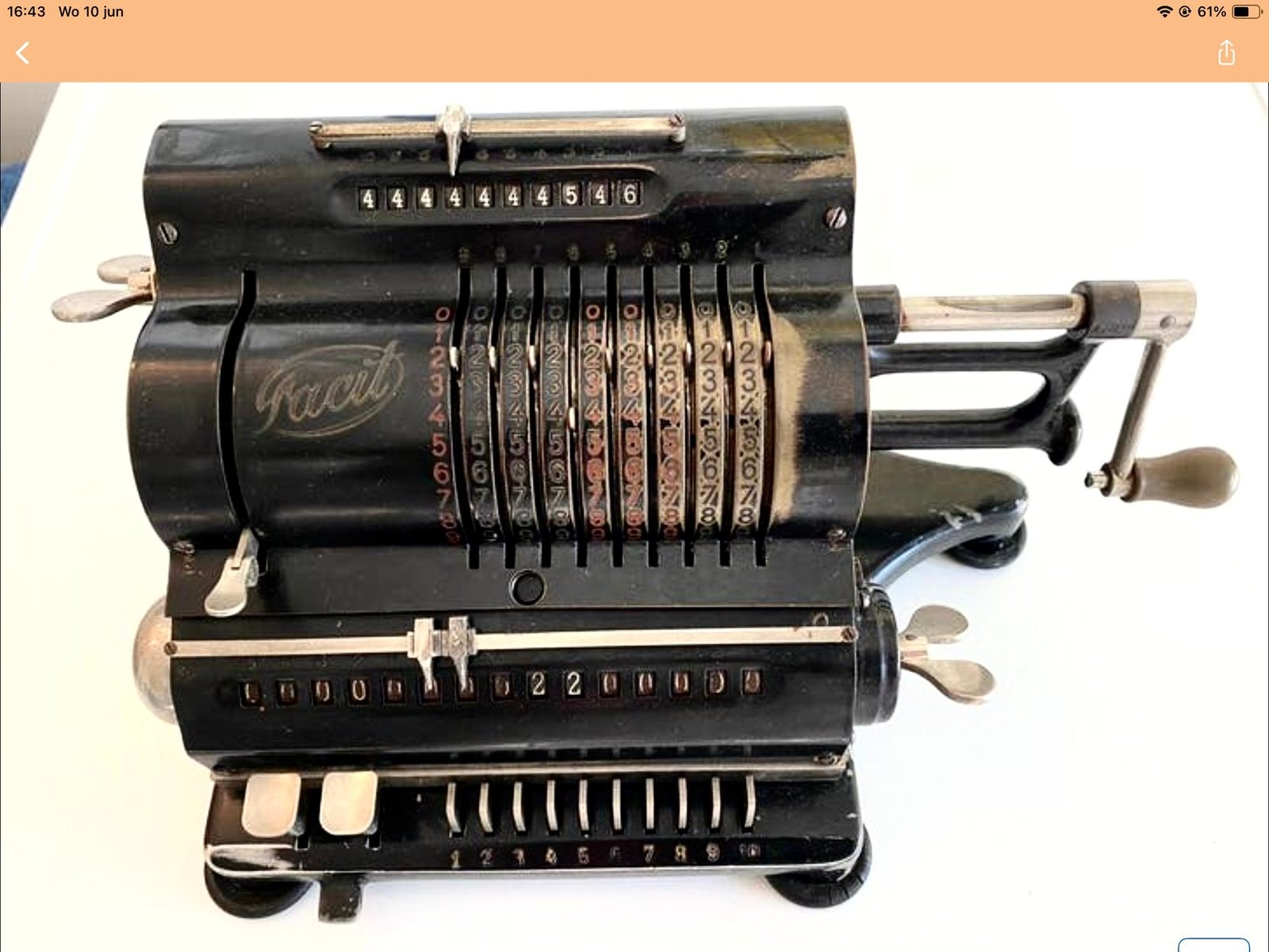 Facit mechanische rekenmachine, Ophalen of Verzenden