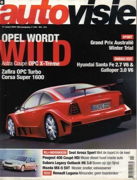 Autovisie 6 2001 : Peugeot 406 Coupe - Renault Laguna - Seat, Ophalen of Verzenden, Gelezen, Algemeen
