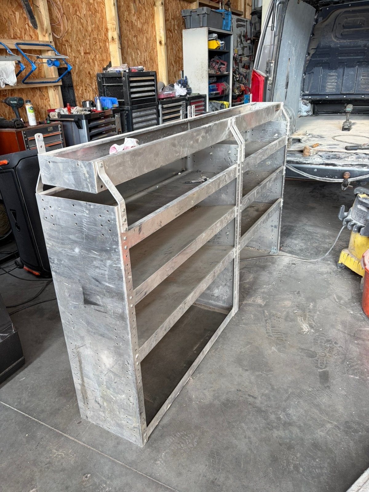 Aluminium bedrijfswagen inrichting/ rek, Ophalen