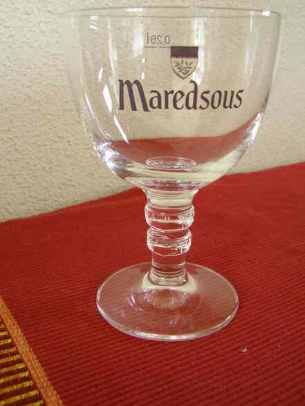 Maredsous bierglas, Ophalen of Verzenden, Zo goed als nieuw, Glas of Glazen, Overige merken