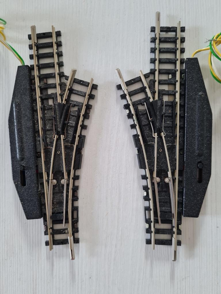 Minitrix elektrisch wisselpaar 14962, Gebruikt, Gelijkstroom, Trix, Rails