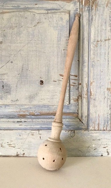 Grote Franse blank houten olijven lepel, Overige typen, Ophalen of Verzenden, Gebruikt, Hout