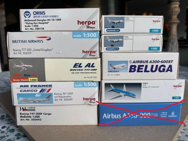Bijgewerkt: nog 9 modellen Herpa en StarJets 1/500, Ophalen of Verzenden, Zo goed als nieuw, Schaalmodel